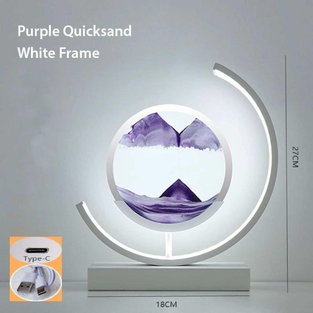 Creative Quicksand Table Lamp - 3D Moving Sand Art LED Night Light