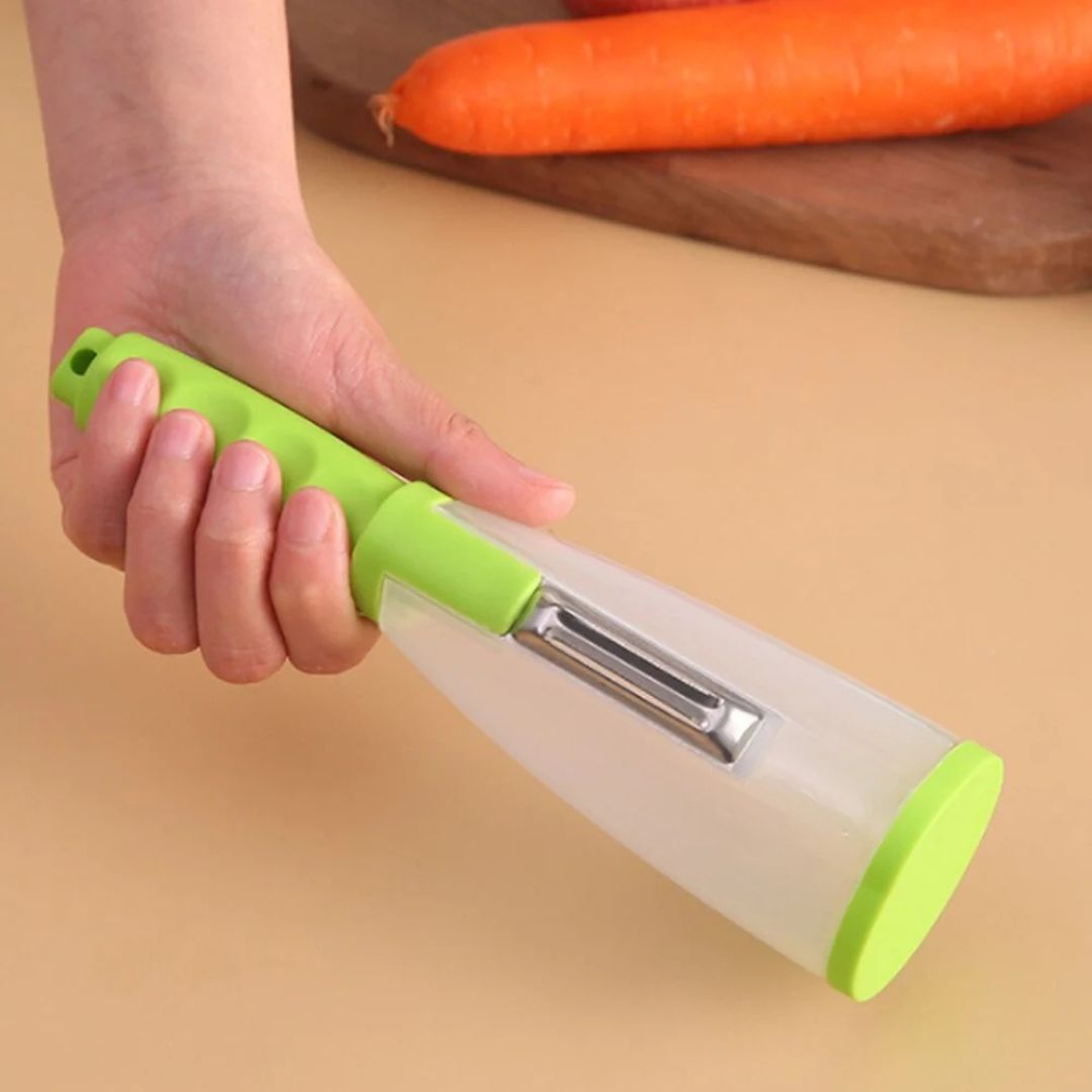 Multifunctional Stainless Steel Peeler With Container, Vegetable Fruits Skin Scrapper, Storage Type Grater For Kitchen