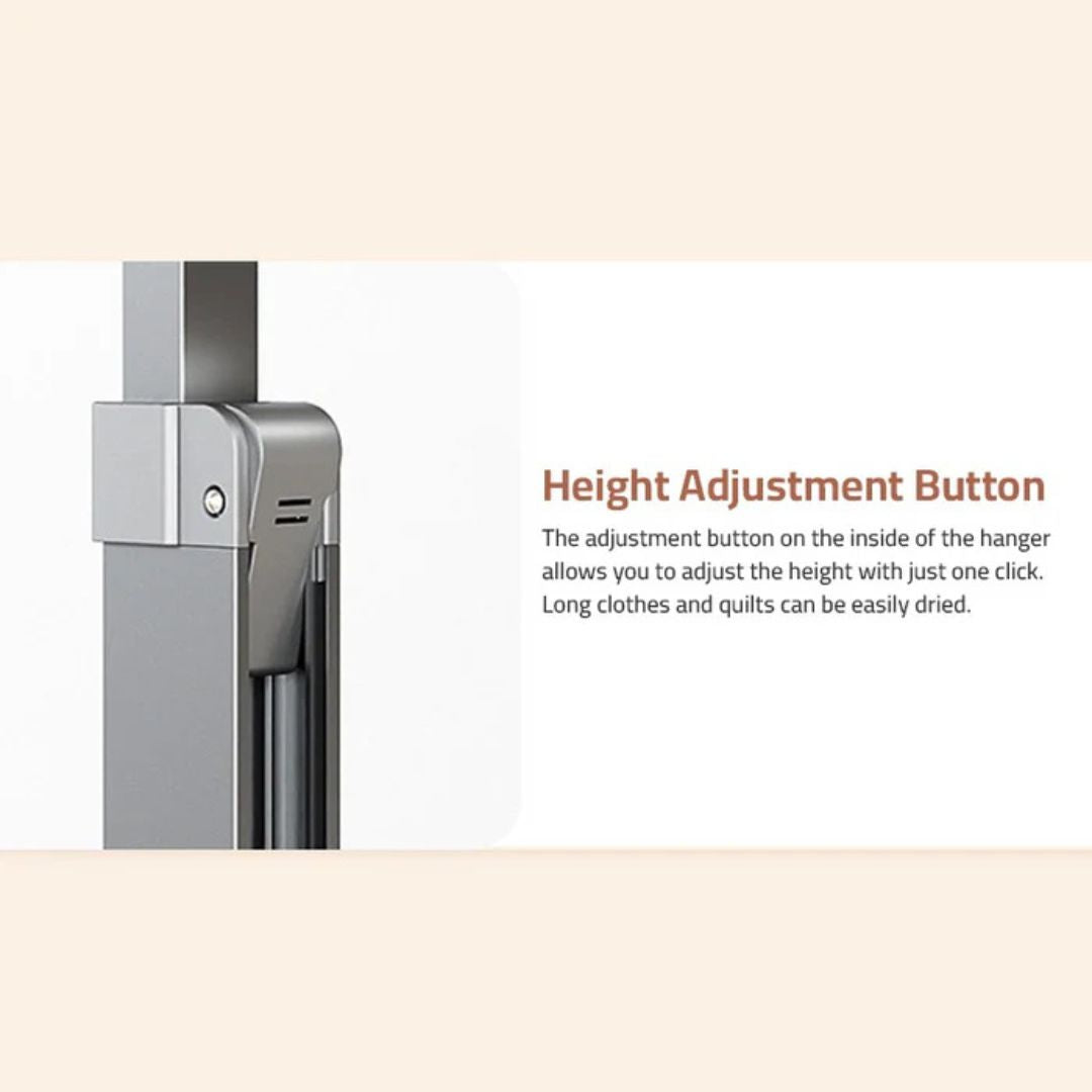 Double Rod Cloth Drying Stand, Movable Garment Display Stand For Home