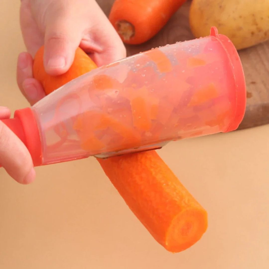 Multifunctional Stainless Steel Peeler With Container, Vegetable Fruits Skin Scrapper, Storage Type Grater For Kitchen