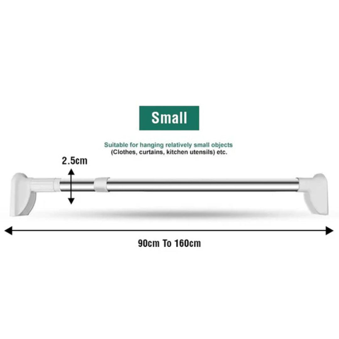 Adjustable Drill-Free Rod - Multi-Purpose Telescopic Curtain and Clothes Hanger Rod