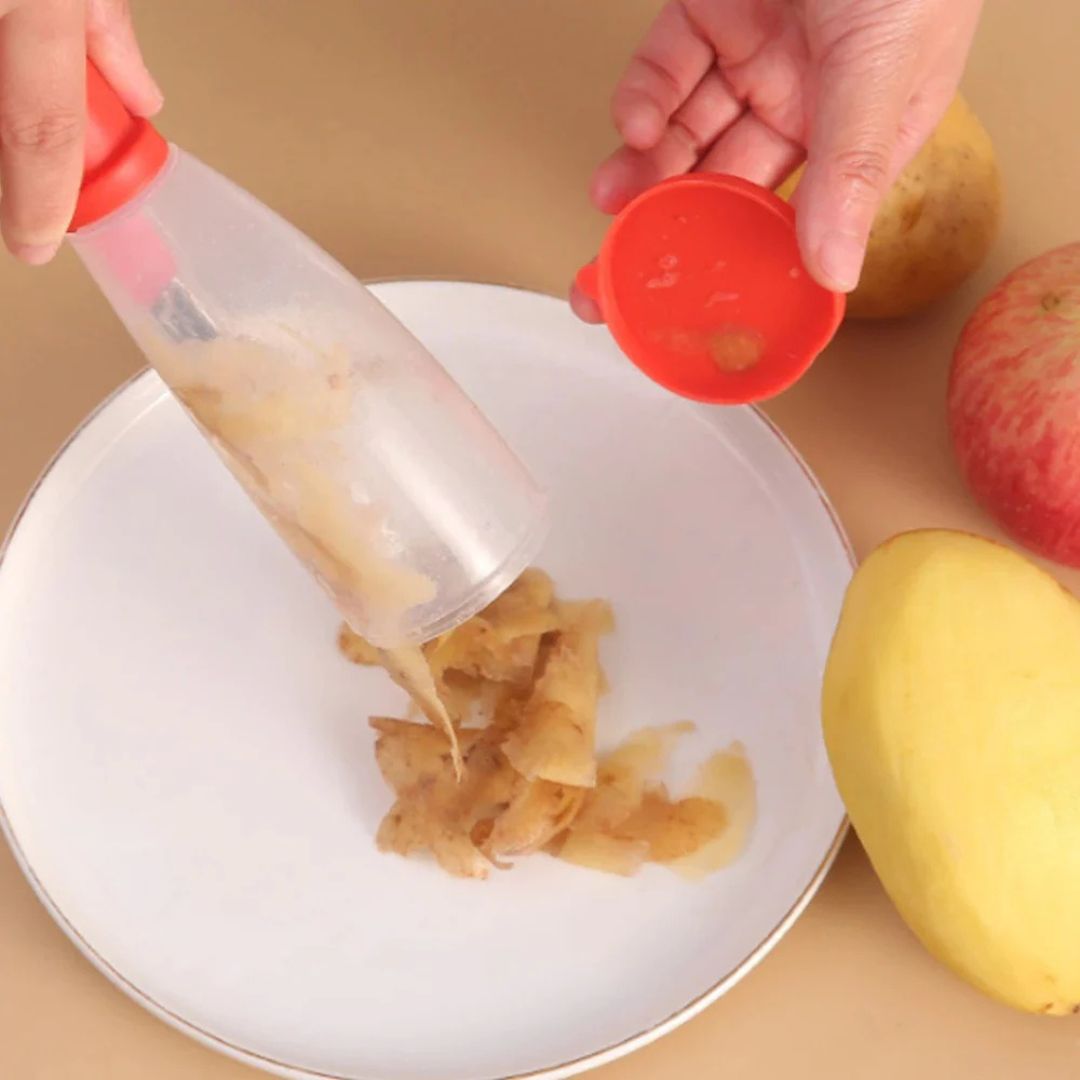 Multifunctional Stainless Steel Peeler With Container, Vegetable Fruits Skin Scrapper, Storage Type Grater For Kitchen
