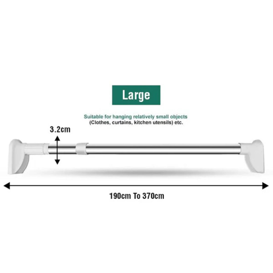 Adjustable Drill-Free Rod - Multi-Purpose Telescopic Curtain and Clothes Hanger Rod