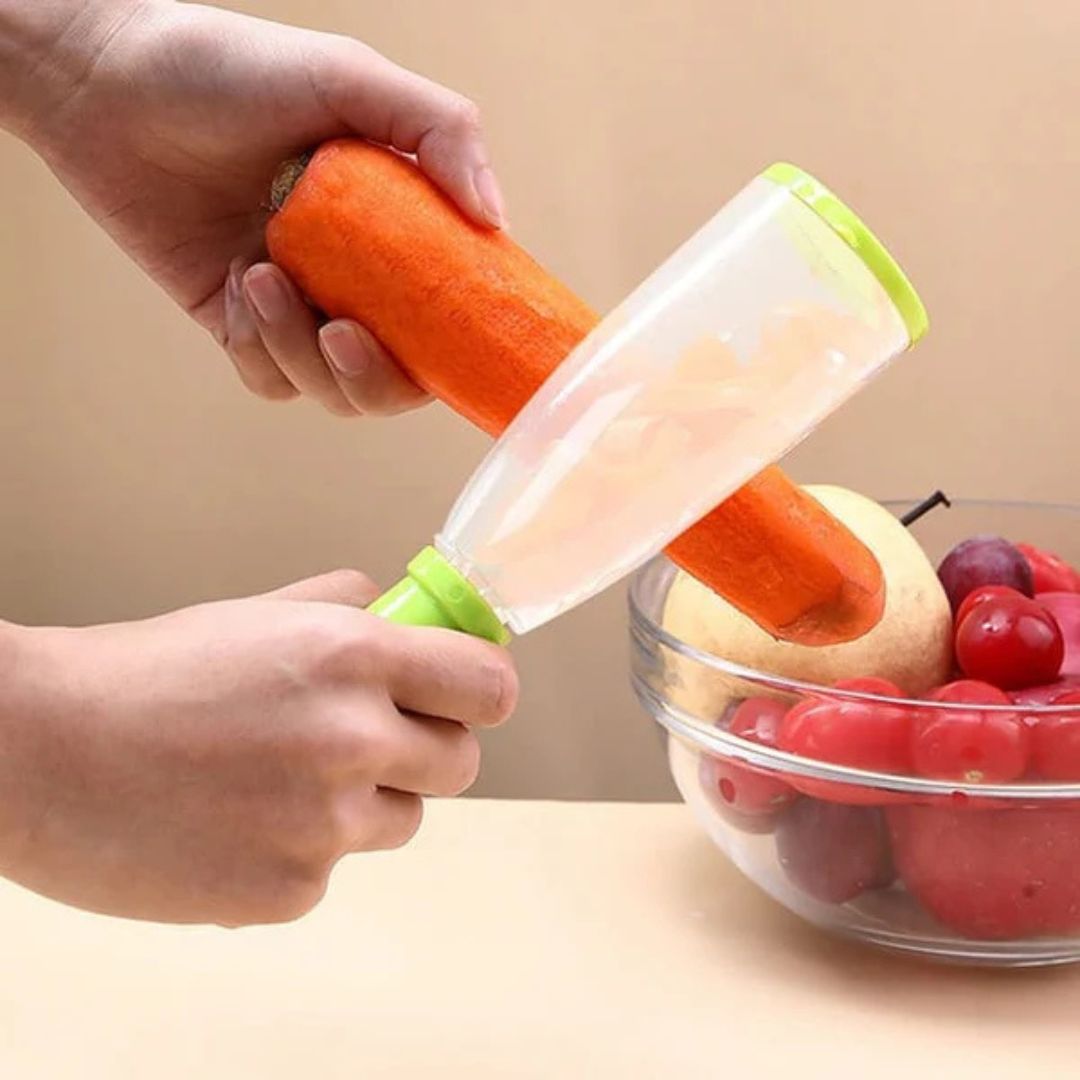 Multifunctional Stainless Steel Peeler With Container, Vegetable Fruits Skin Scrapper, Storage Type Grater For Kitchen