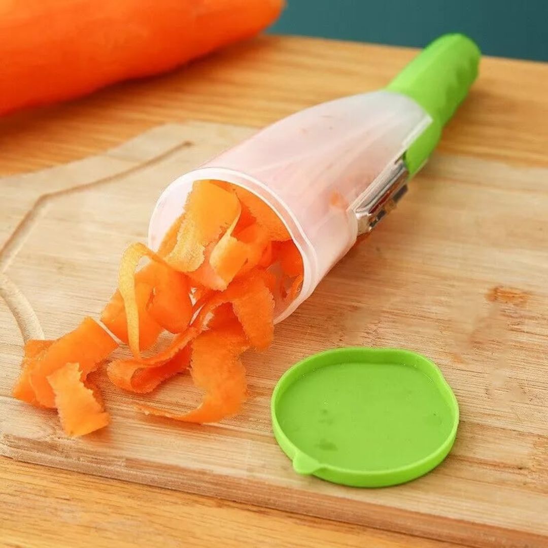 Multifunctional Stainless Steel Peeler With Container, Vegetable Fruits Skin Scrapper, Storage Type Grater For Kitchen