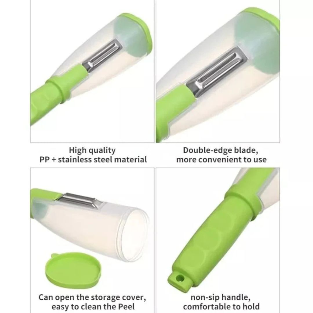 Multifunctional Stainless Steel Peeler With Container, Vegetable Fruits Skin Scrapper, Storage Type Grater For Kitchen