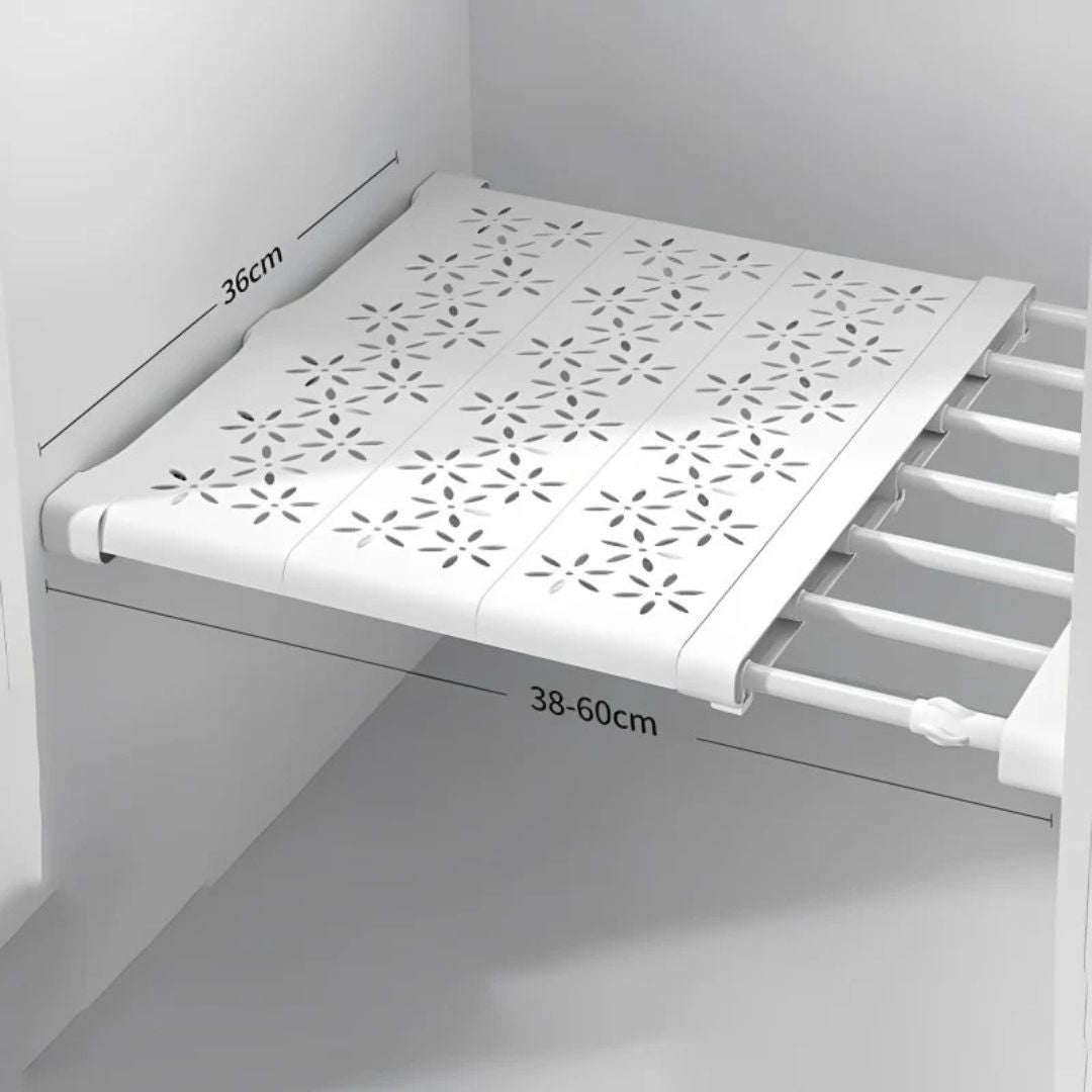 Expandable Closet Tension Shelf Divider - Adjustable Compartment Layered Partition