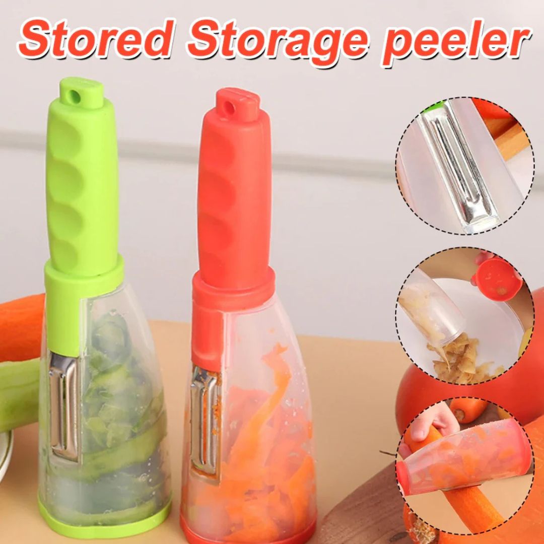 Multifunctional Stainless Steel Peeler With Container, Vegetable Fruits Skin Scrapper, Storage Type Grater For Kitchen
