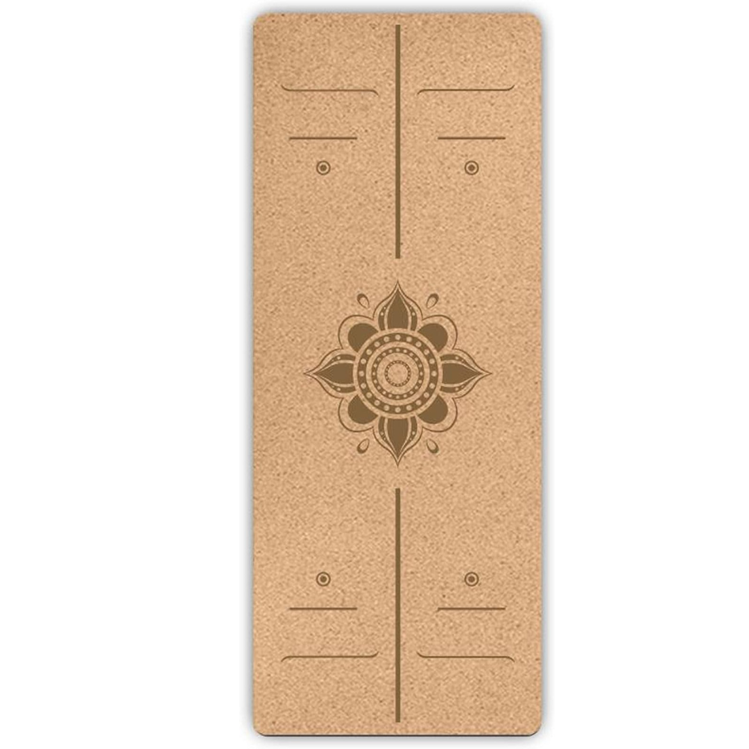 Gymnastics Mat Yoga Mat Waterproof and Anti-Slip Natural Cork TPE Non-Toxic and Odor-Less Yoga Mats Great for Exercise Everyday at Home Or Gym,Pattern 1,183 61CM