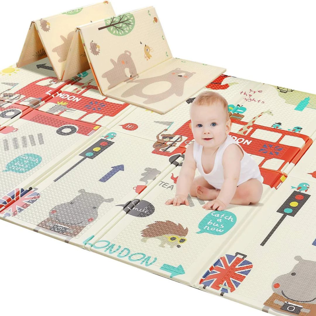 Foldable Baby Crawling Play Mat, Waterproof, Soundproof, Anti-Slip