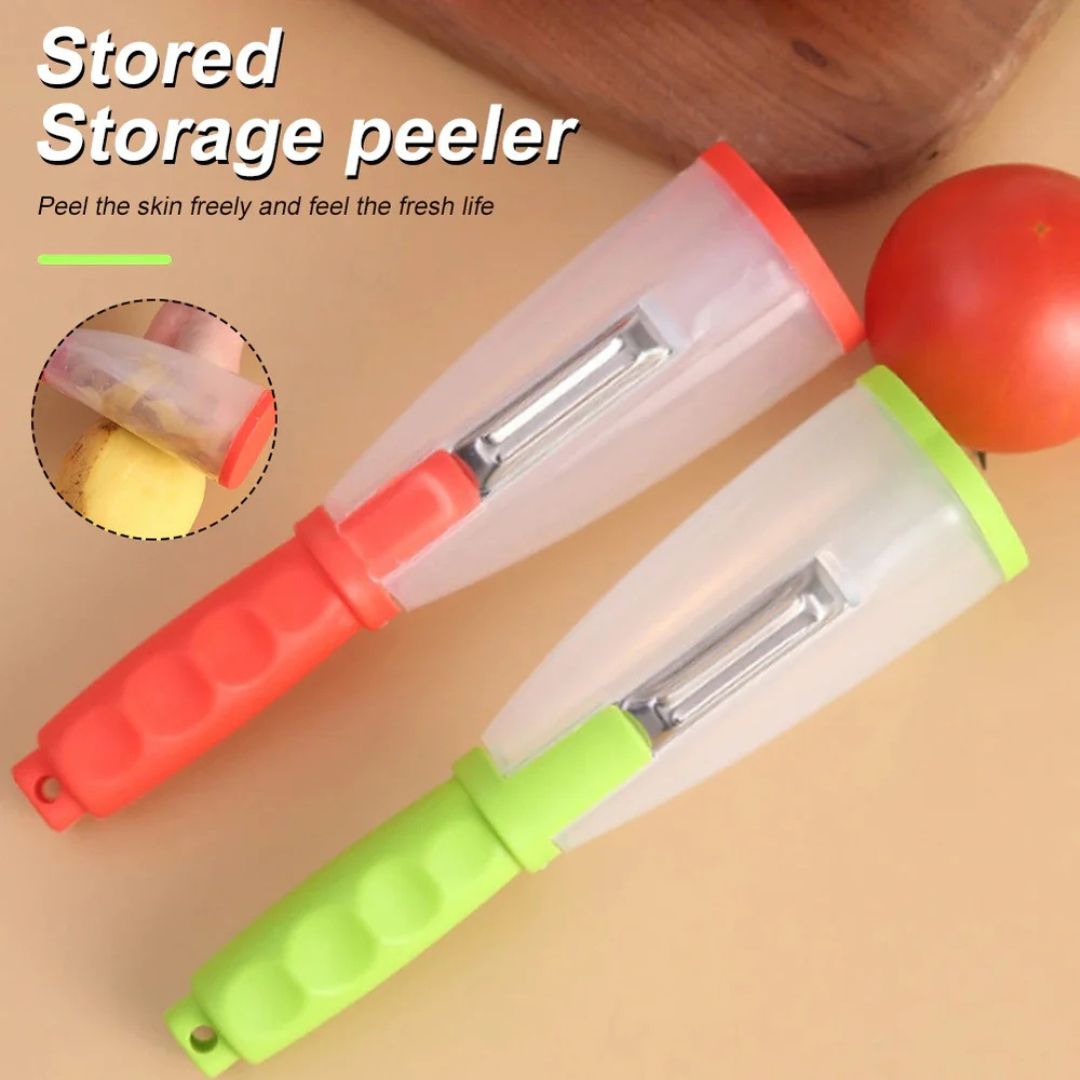 Multifunctional Stainless Steel Peeler With Container, Vegetable Fruits Skin Scrapper, Storage Type Grater For Kitchen
