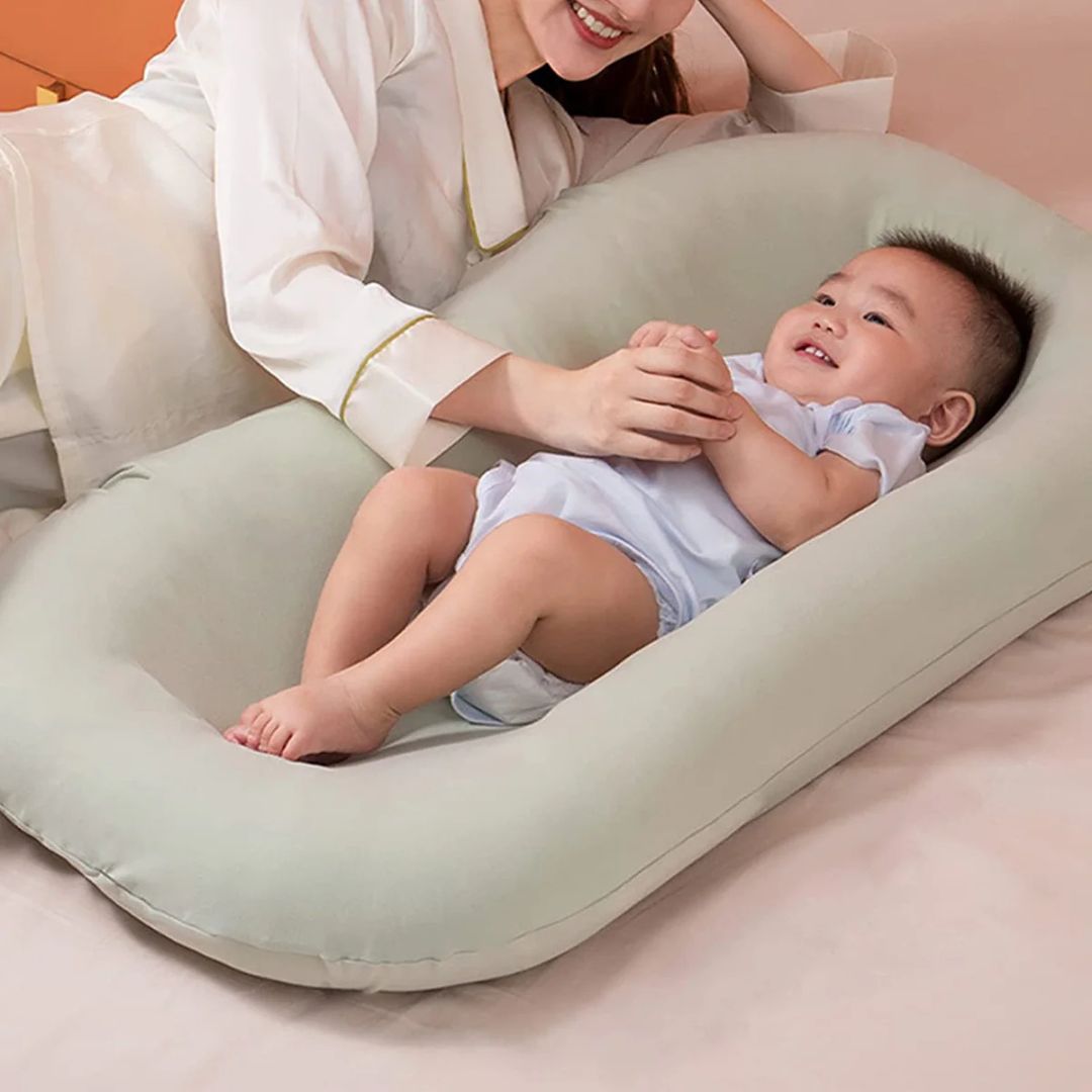 New Born Baby Infant Mattress Sleep Nest Baby Portable Baby Cushion Bed Detachable Washable Color: Sky Blue