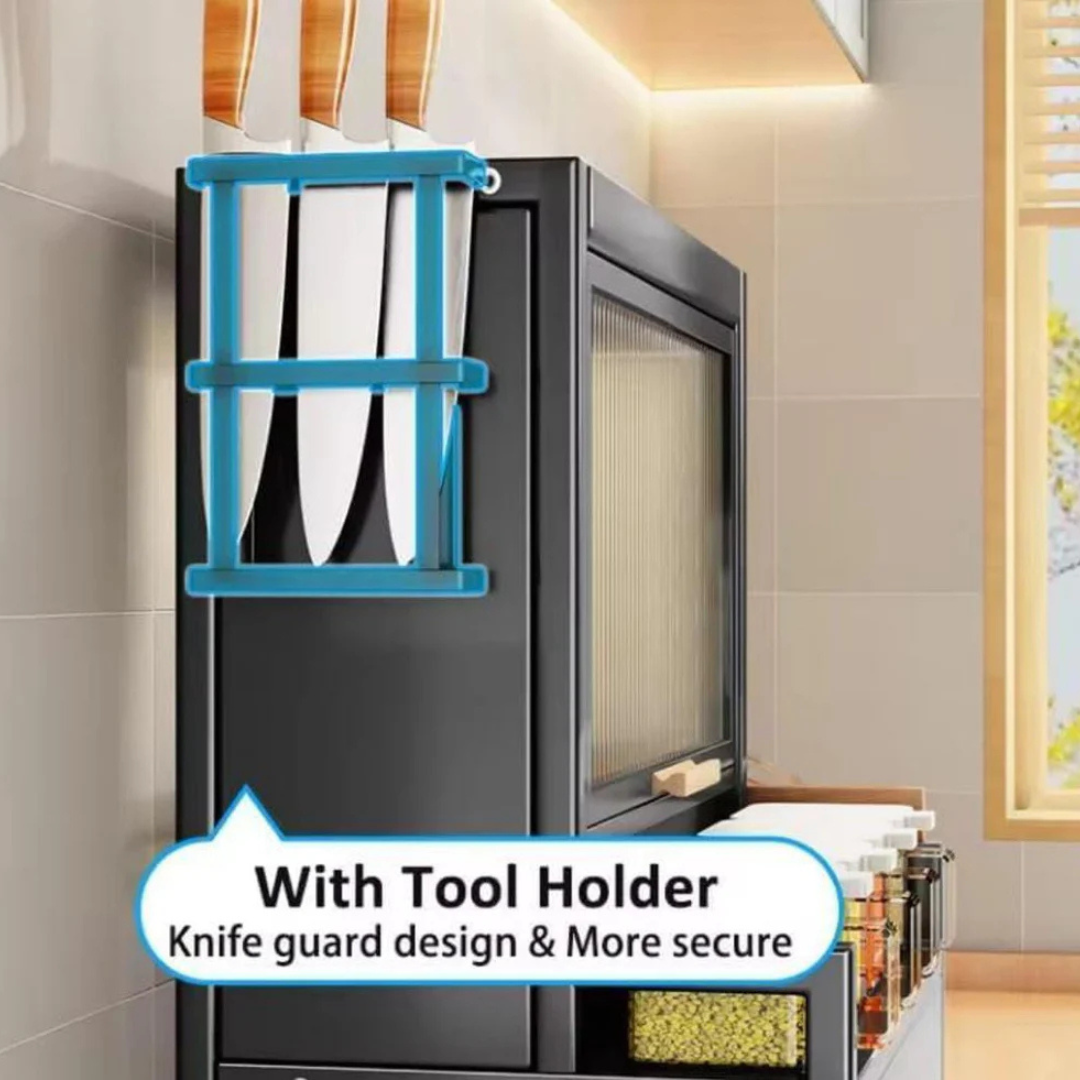 Kitchen Countertop Spice Rack, Kitchen Shelf Storage Organizer Cabinet