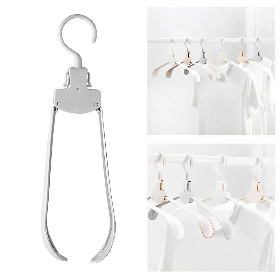Foldable Travel Hangers, Portable Cloth Holders, Wide Shoulder Drying Rack for Home and Travel Use