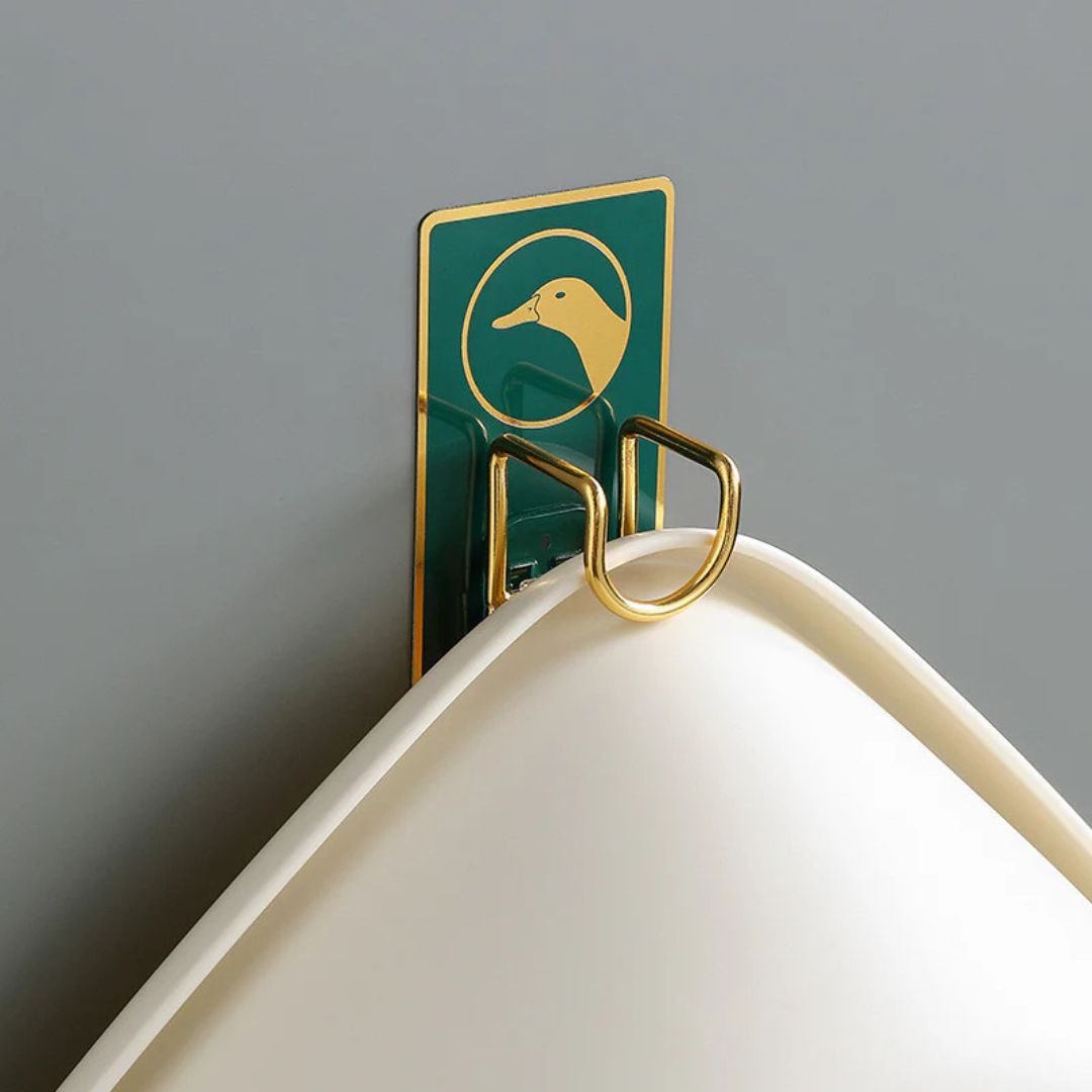 خطاف حائط للحمام، خطاف حوض غسيل بدون ثقب، بتصميم كرتوني