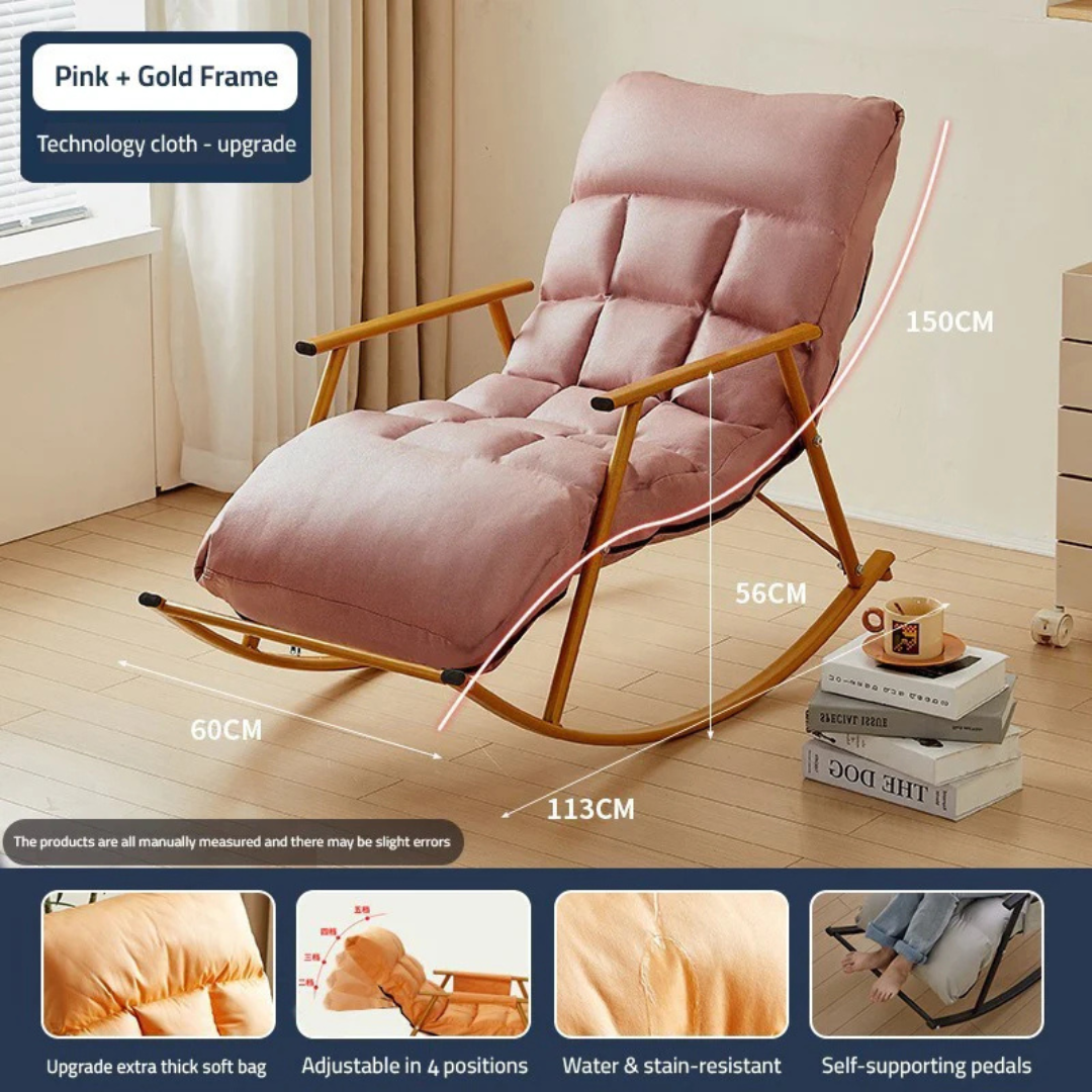 Modern Rocking Chairs with Leg Rest - Recliner Armchair Sofa for Living Room and Bedroom Comfort
