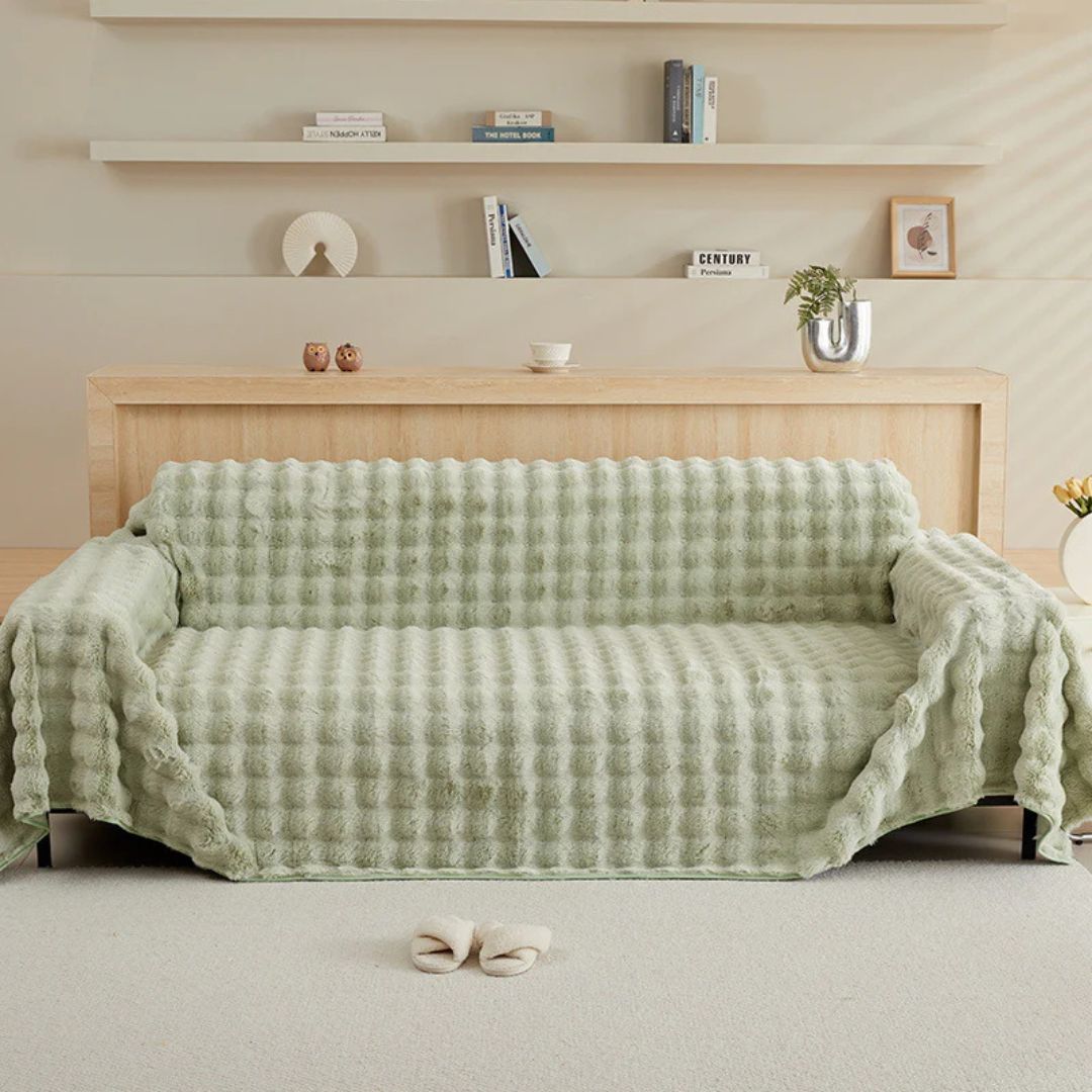 Super Soft Plush Couch Cover - Sofa Cushion Cover for Ultra Soft Comfort