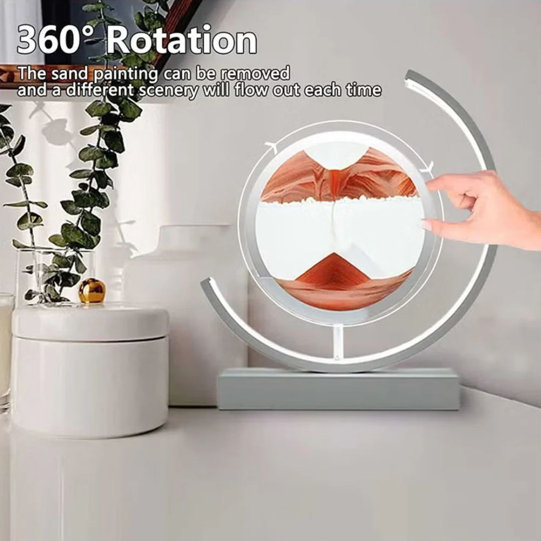 Creative Quicksand Table Lamp - 3D Moving Sand Art LED Night Light