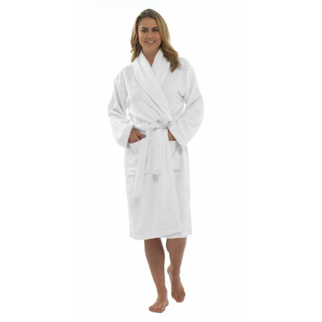 Luxurious 100% Cotton Long-Sleeve Bathrobe