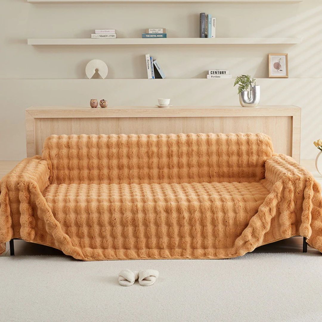 Super Soft Plush Couch Cover - Sofa Cushion Cover for Ultra Soft Comfort