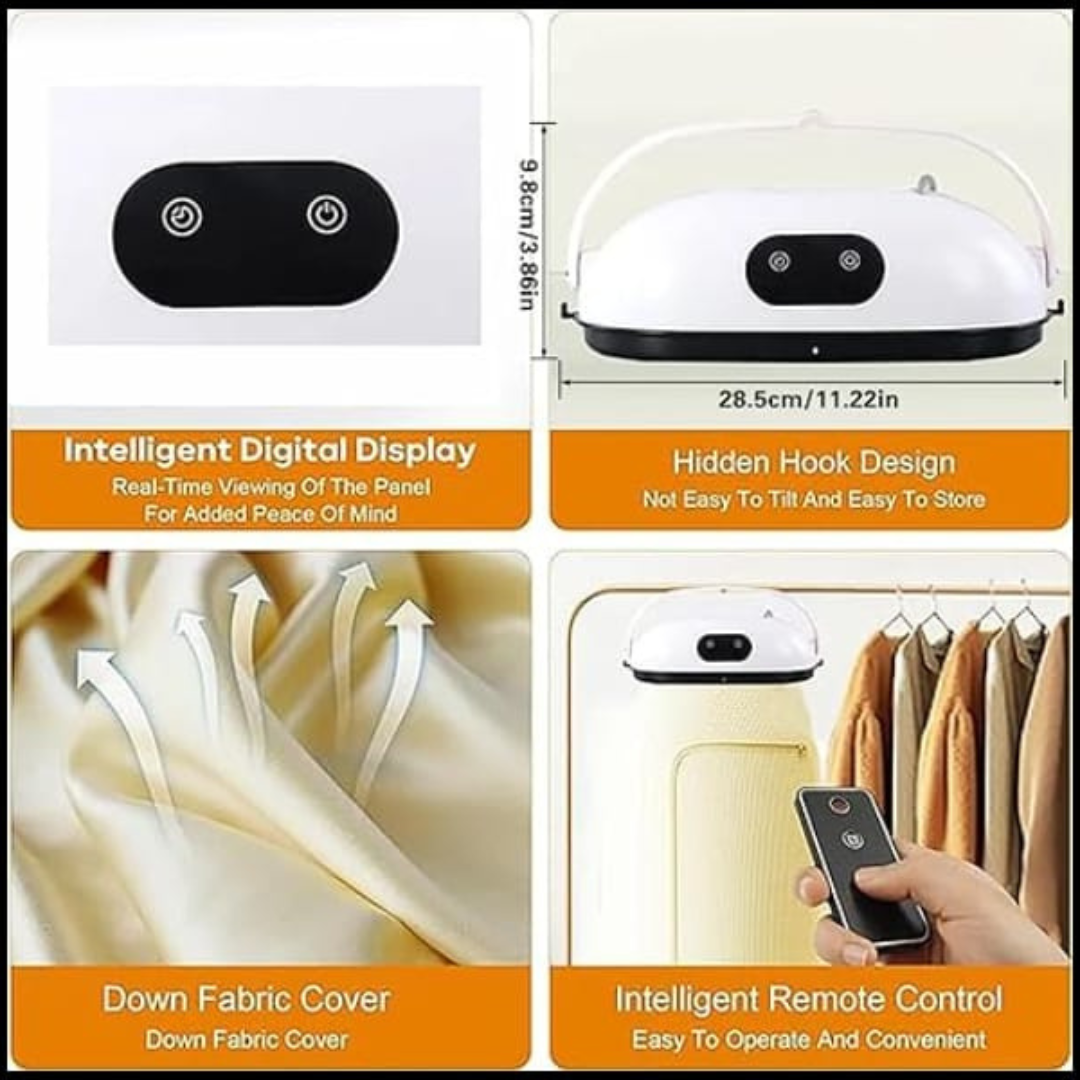 Folding Electric Cloth Dryer, Large Capacity Portable Laundry Dryer for Home