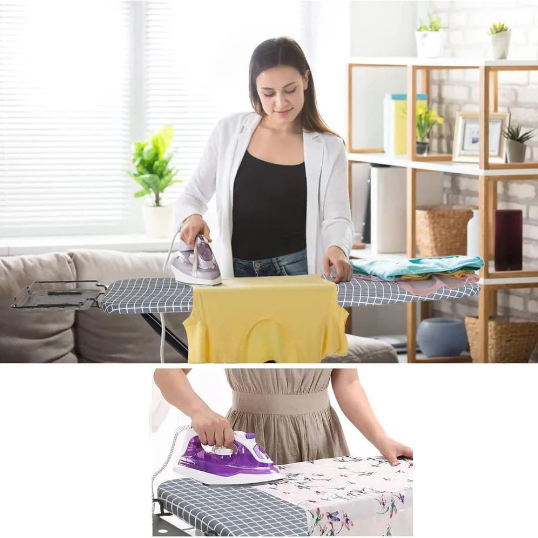 لوح مكواة مع حامل مكواة، لوح مكواة قابل للطي للمنزل، غرفة الغسيل