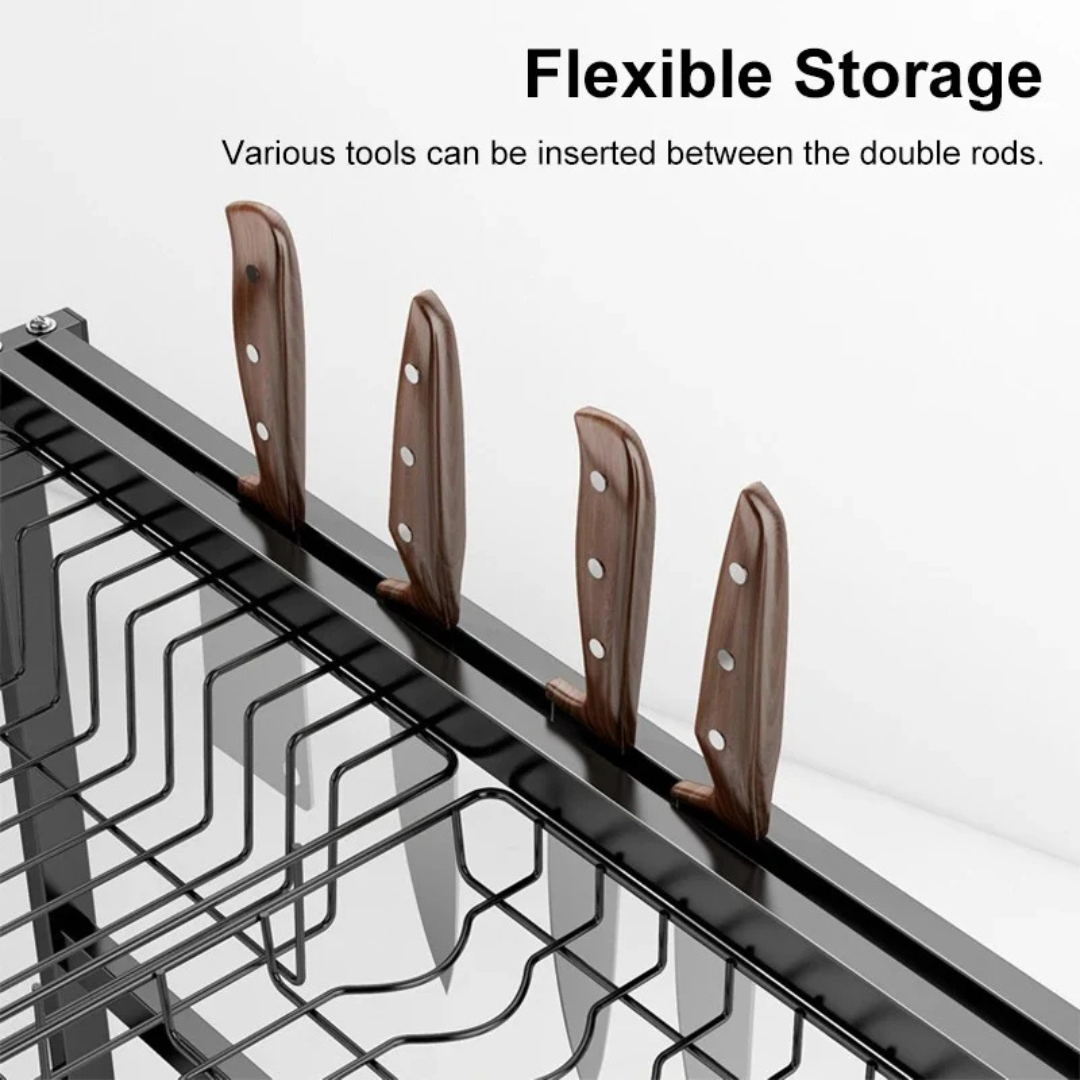Dish Drying Stainless Steel Kitchen Over Sink Storage Rack