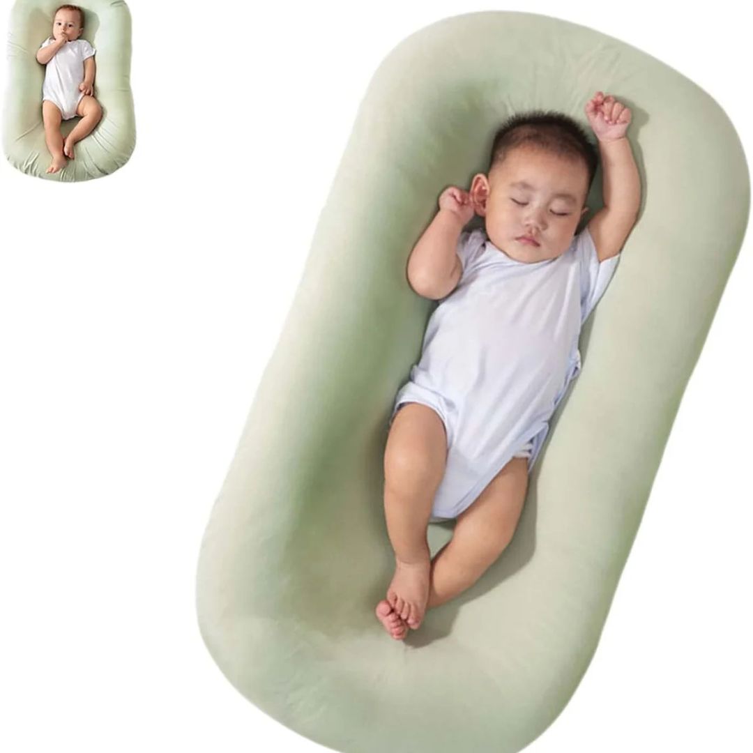 New Born Baby Infant Mattress Sleep Nest Baby Portable Baby Cushion Bed Detachable Washable Color: Sky Blue