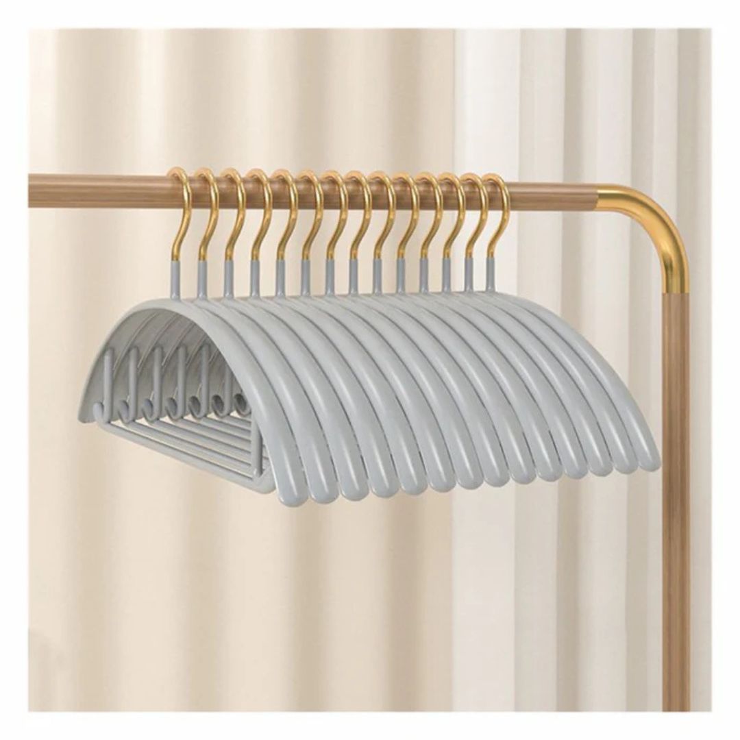 No Shoulder Bump Non-slip Traceless Clothes Hanger, Pack of 5
