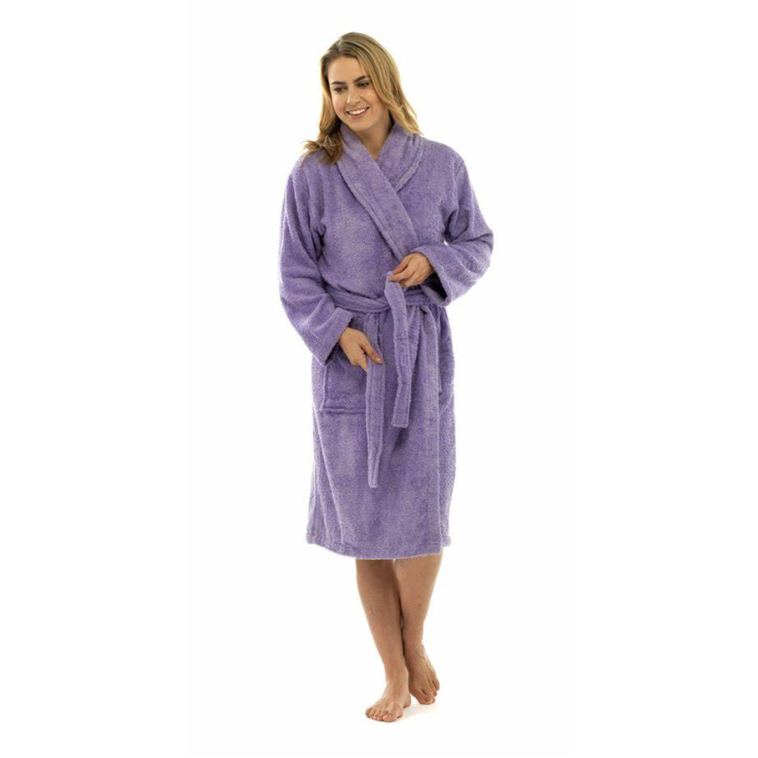 Luxurious 100% Cotton Long-Sleeve Bathrobe