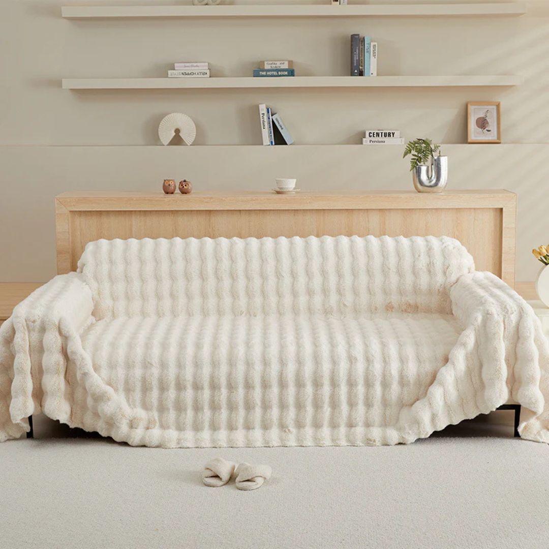 Super Soft Plush Couch Cover - Sofa Cushion Cover for Ultra Soft Comfort