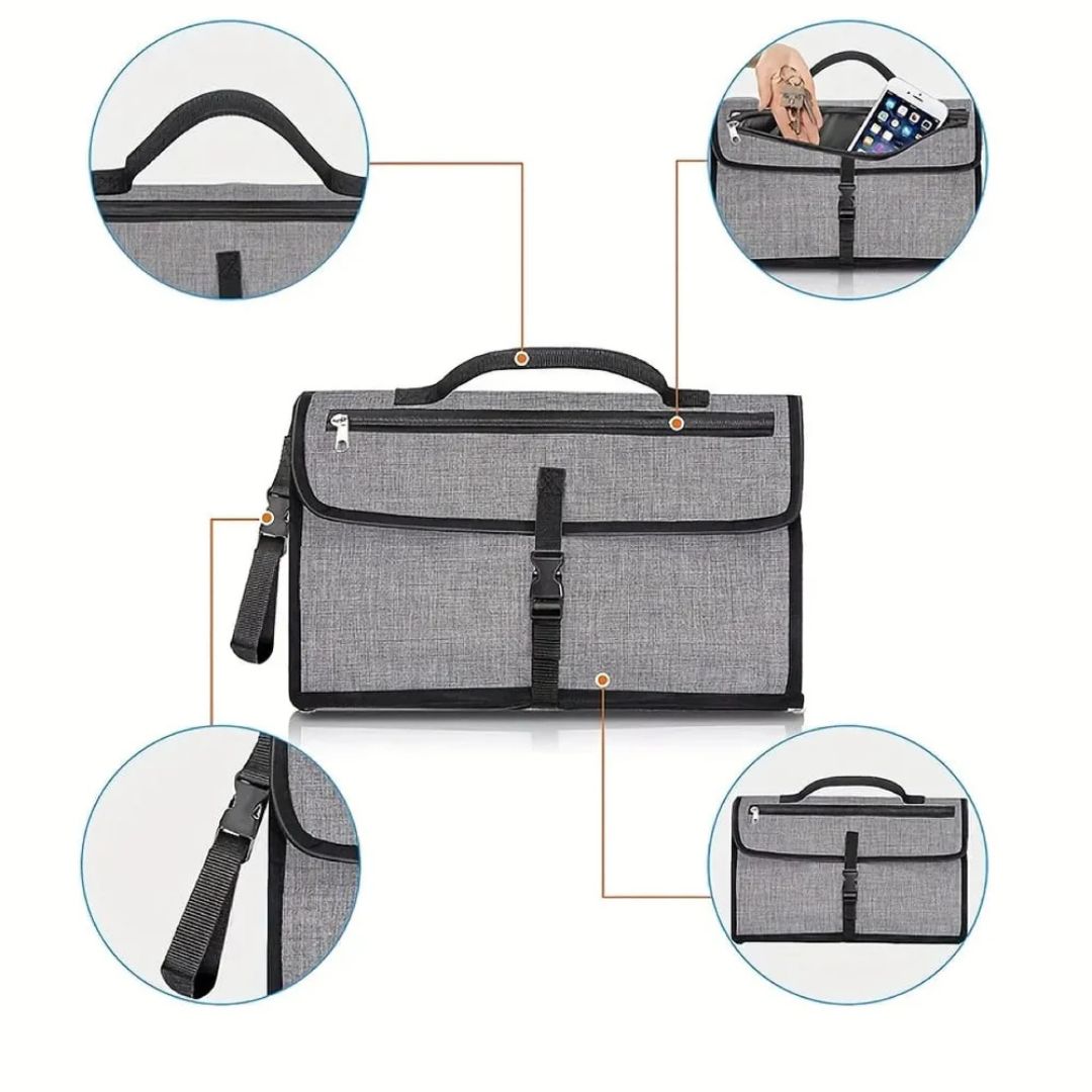 Portable Diaper Changing Travel Mat Bag, Large Capacity Baby Nursing Bag, Baby Diaper Bag