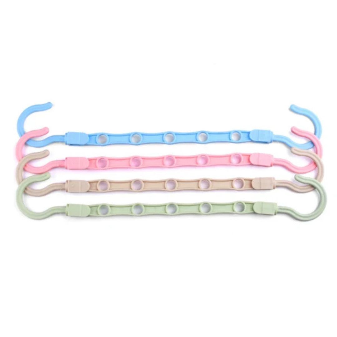 Multifunctional Adjustable Hook Cloth Hanger, Pack Of 5