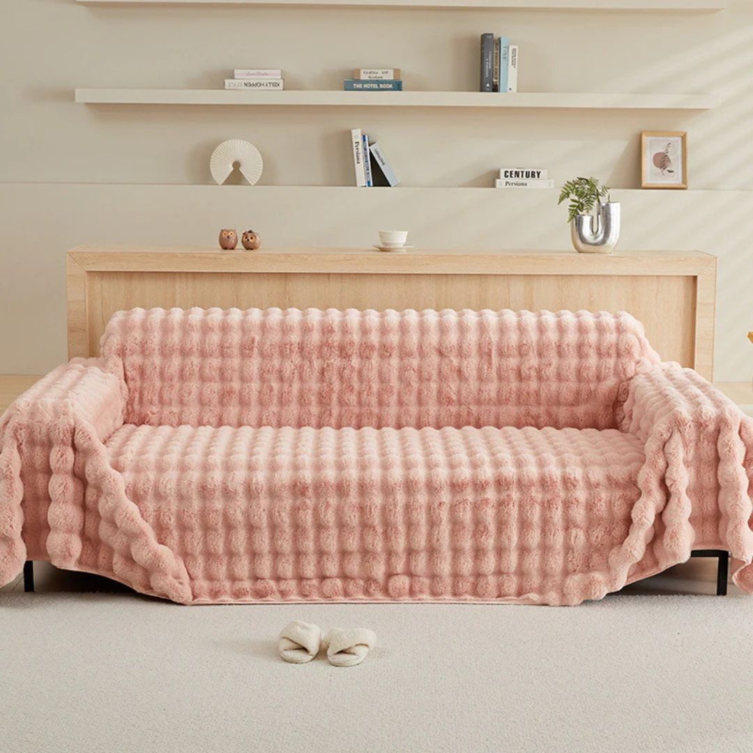 Super Soft Plush Couch Cover - Sofa Cushion Cover for Ultra Soft Comfort