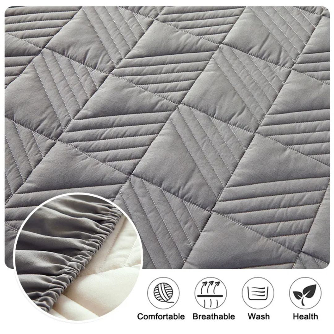 100% Cotton Fitted Size Soft Flat Mattress Bed Sheet with 2 Pillow Case