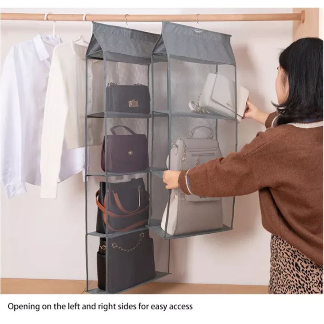 Multi Layer Hanging Handbag Wardrobe Organizer