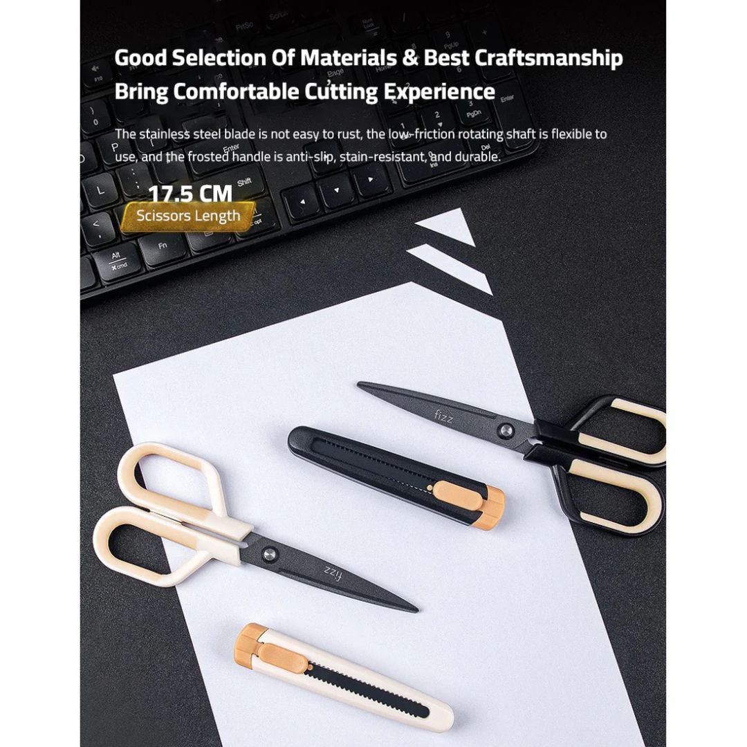 Scissors with Paper Cutting Blade - Creative Art Utility Knife for Office and Student
