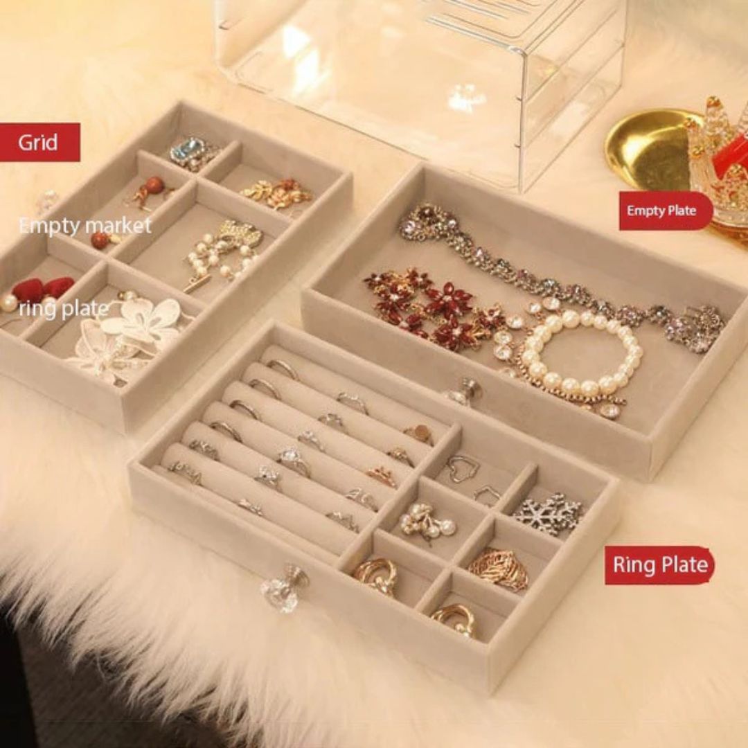 Jewelry Organizer Box, Multi-layer Jewelry Storage Holder with Drawers