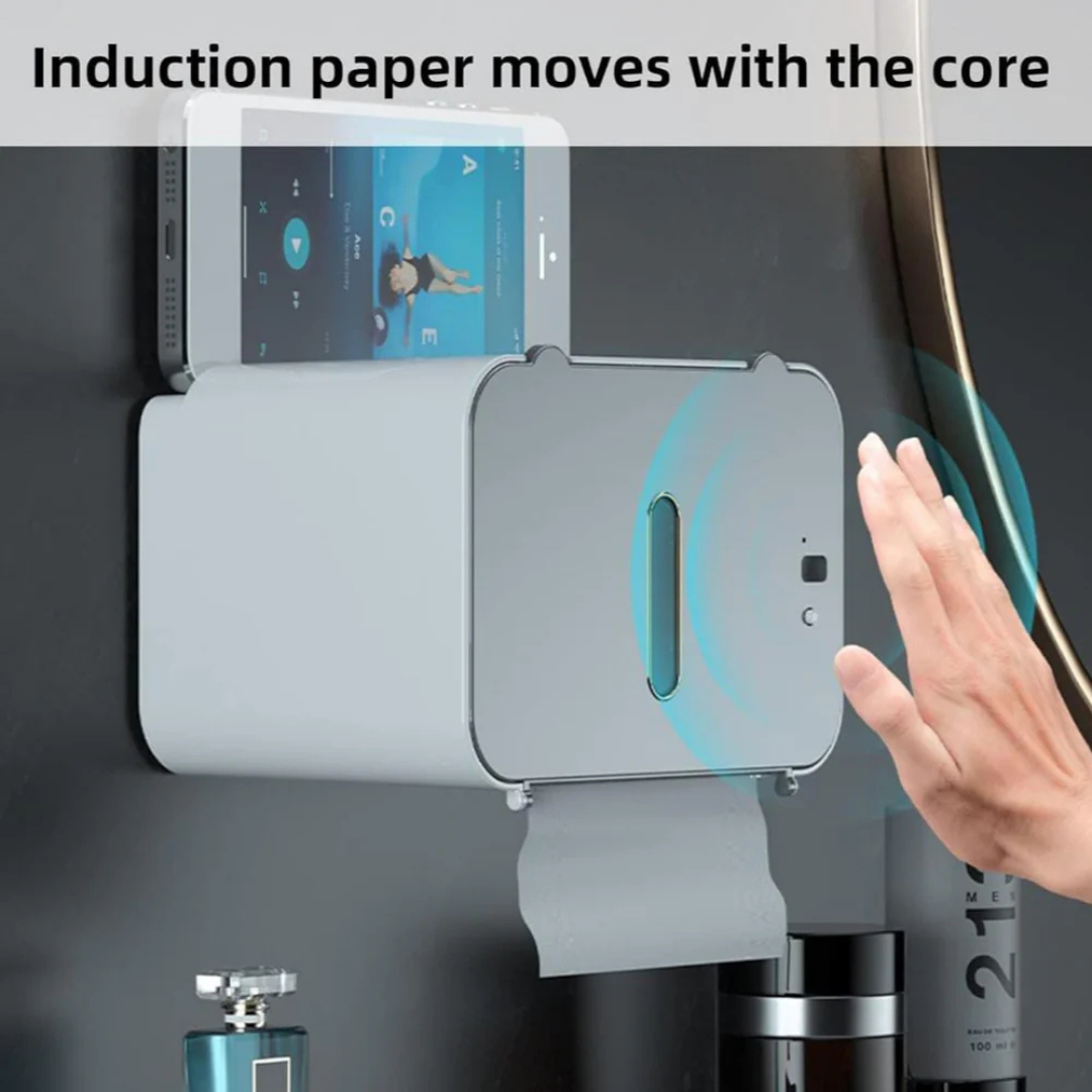 Automatic Tissue Dispenser Box, Smart Sensor Wall Mounted Toilet Paper Dispenser
