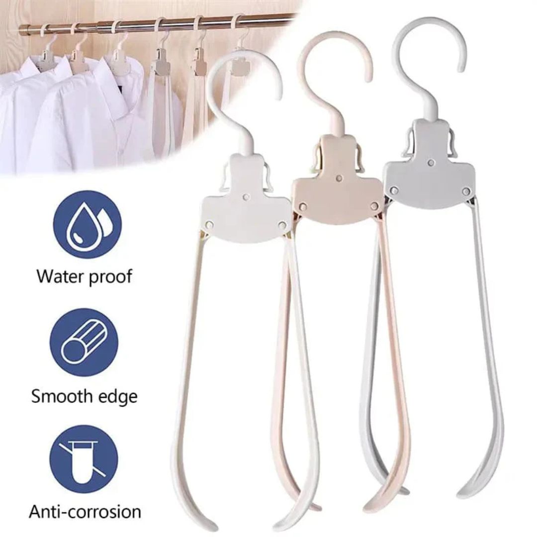 Foldable Travel Hangers, Portable Cloth Holders, Wide Shoulder Drying Rack for Home and Travel Use