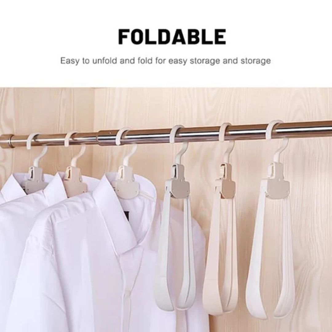 Foldable Travel Hangers, Portable Cloth Holders, Wide Shoulder Drying Rack for Home and Travel Use