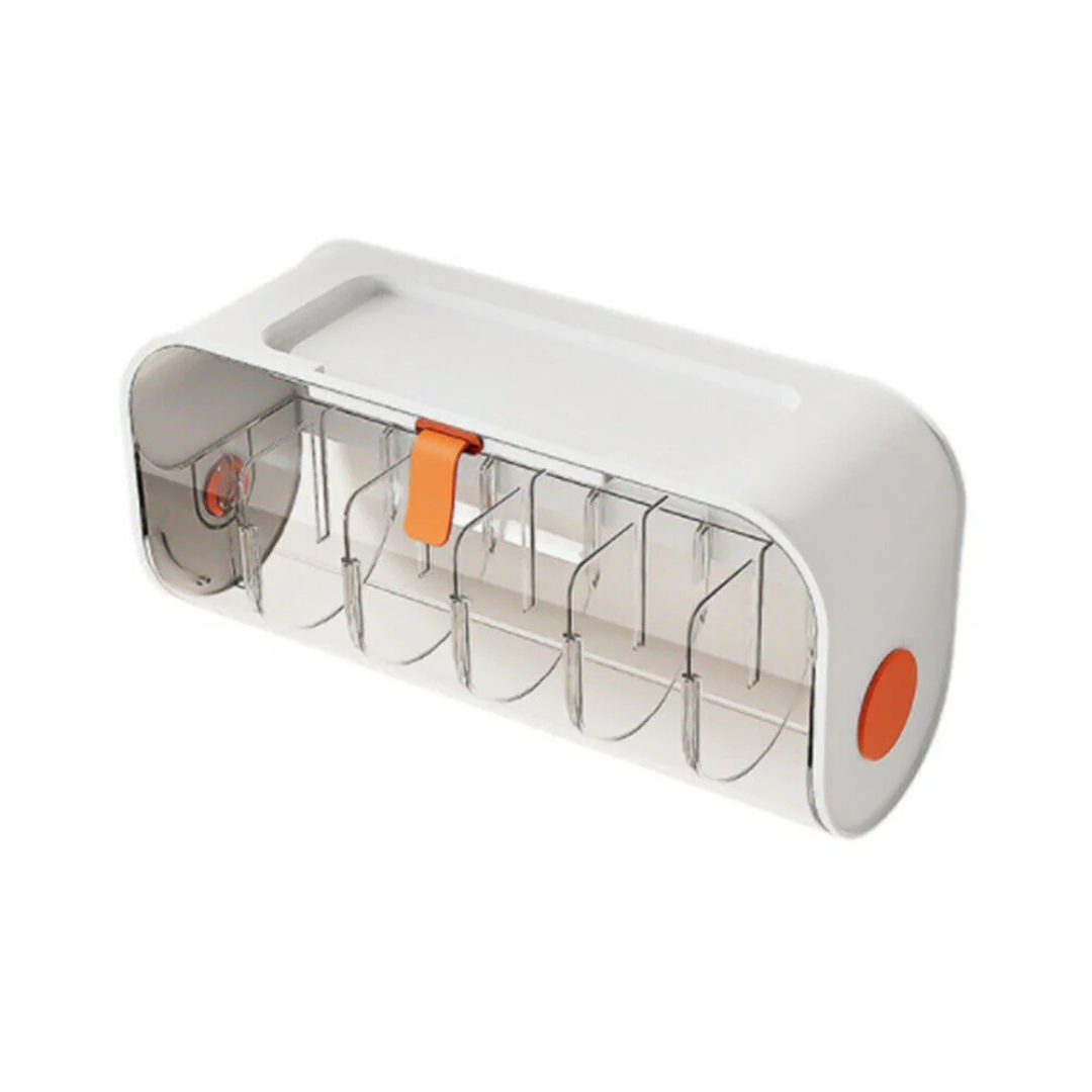 Wall Mounted Underwear Storage Box, 6 Cells Adjustable Socks Panties Storage Drawer Organizer