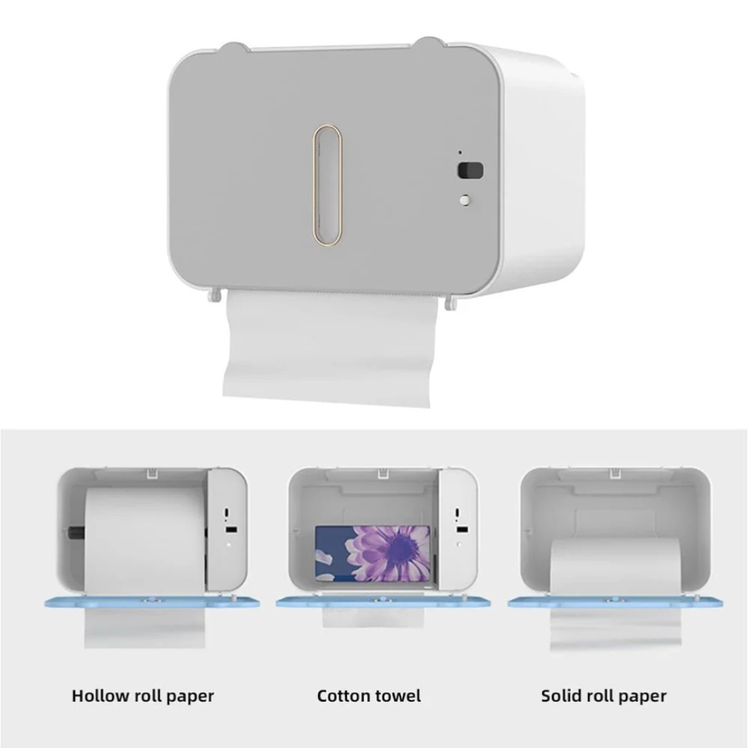 Automatic Tissue Dispenser Box, Smart Sensor Wall Mounted Toilet Paper Dispenser