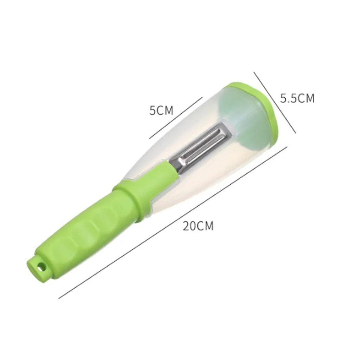 Multifunctional Stainless Steel Peeler With Container, Vegetable Fruits Skin Scrapper, Storage Type Grater For Kitchen