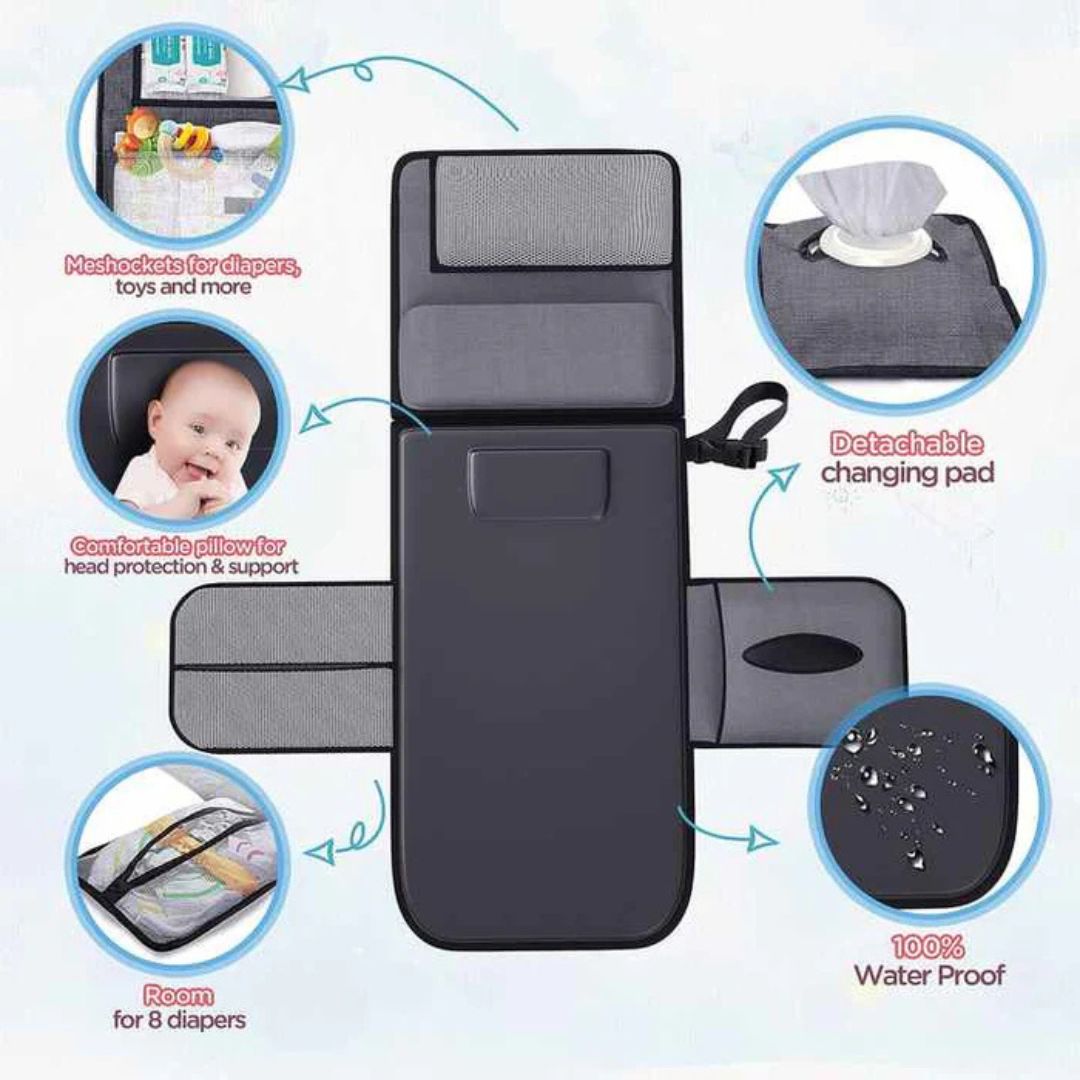 Portable Diaper Changing Travel Mat Bag, Large Capacity Baby Nursing Bag, Baby Diaper Bag