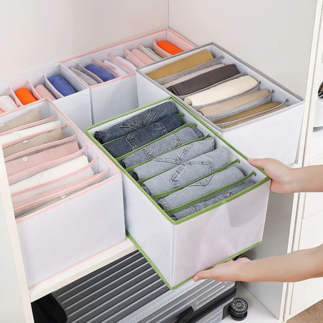 7 Grid Cloth Organizer Wardrobe Storage Box
