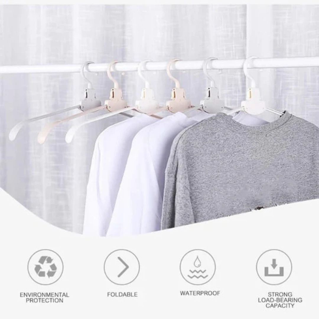 Foldable Travel Hangers, Portable Cloth Holders, Wide Shoulder Drying Rack for Home and Travel Use