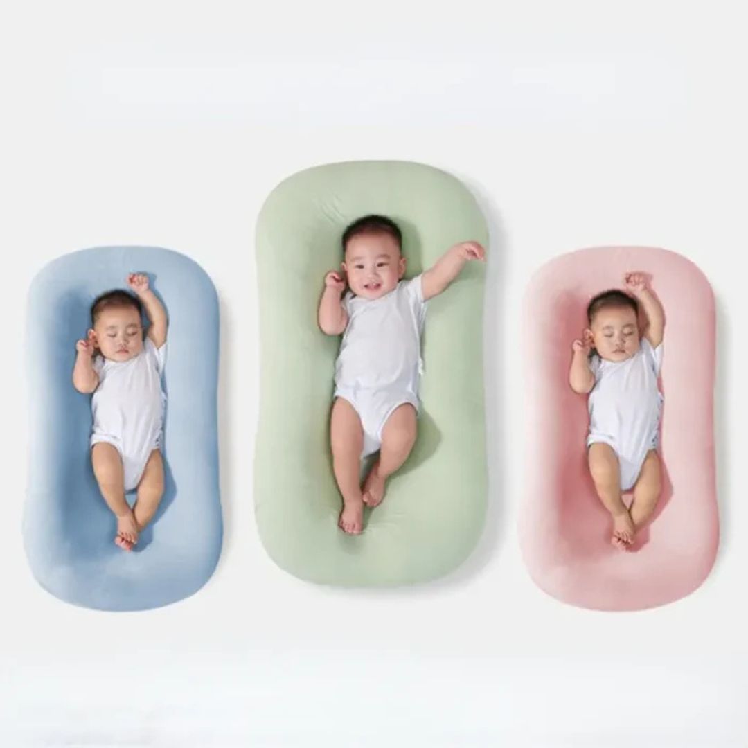 New Born Baby Infant Mattress Sleep Nest Baby Portable Baby Cushion Bed Detachable Washable Color: Sky Blue