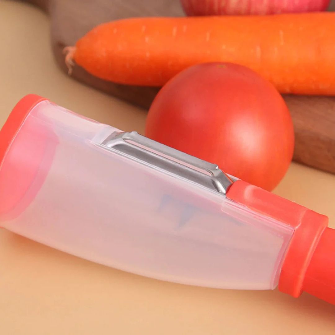 Multifunctional Stainless Steel Peeler With Container, Vegetable Fruits Skin Scrapper, Storage Type Grater For Kitchen