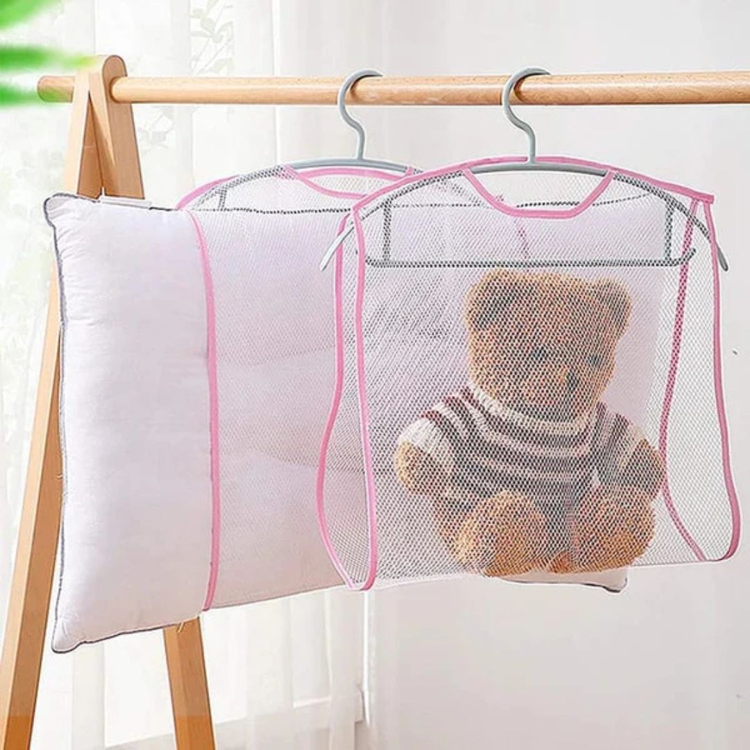 Toy and Pillow Drying Net - 4Pcs Foldable Breathable Mesh Bag